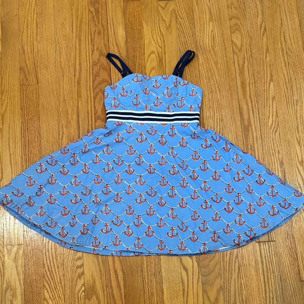Lilly Pulitzer Blue Anchor Print Dress - girls 8